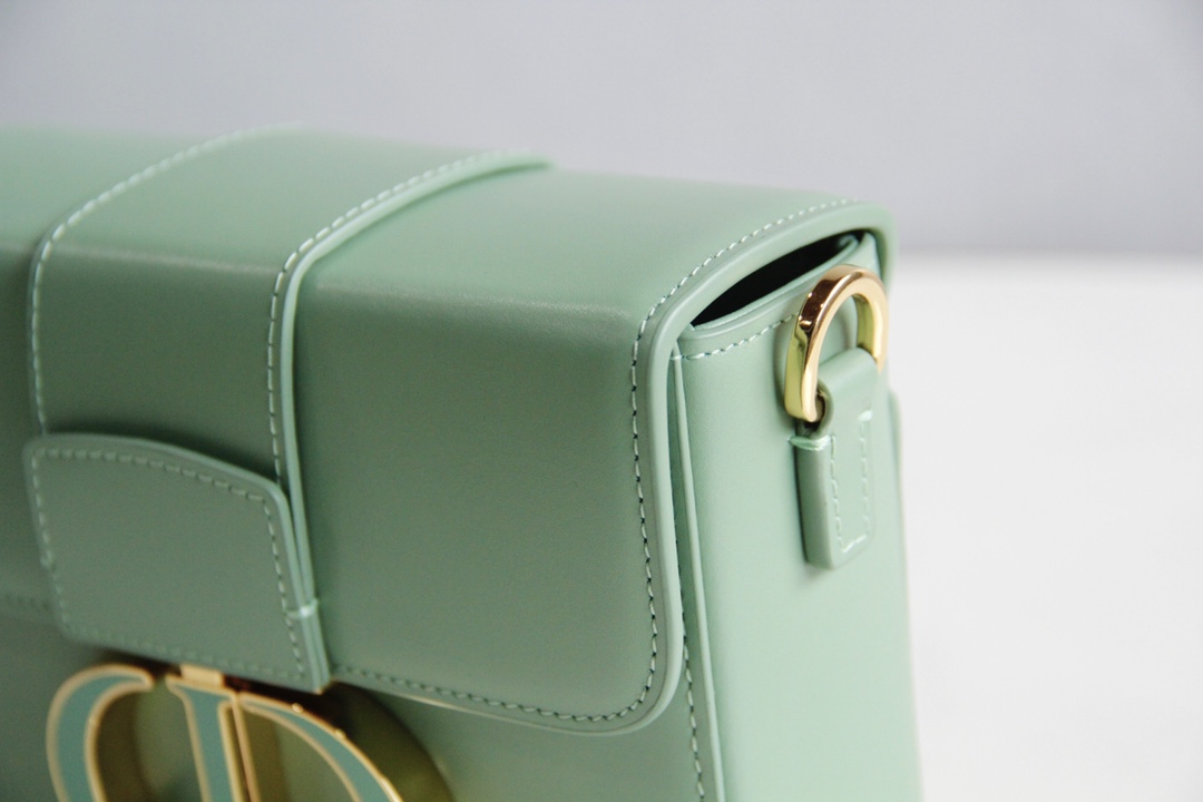 30 Montaigne Box Bag Light Green Box Calfskin